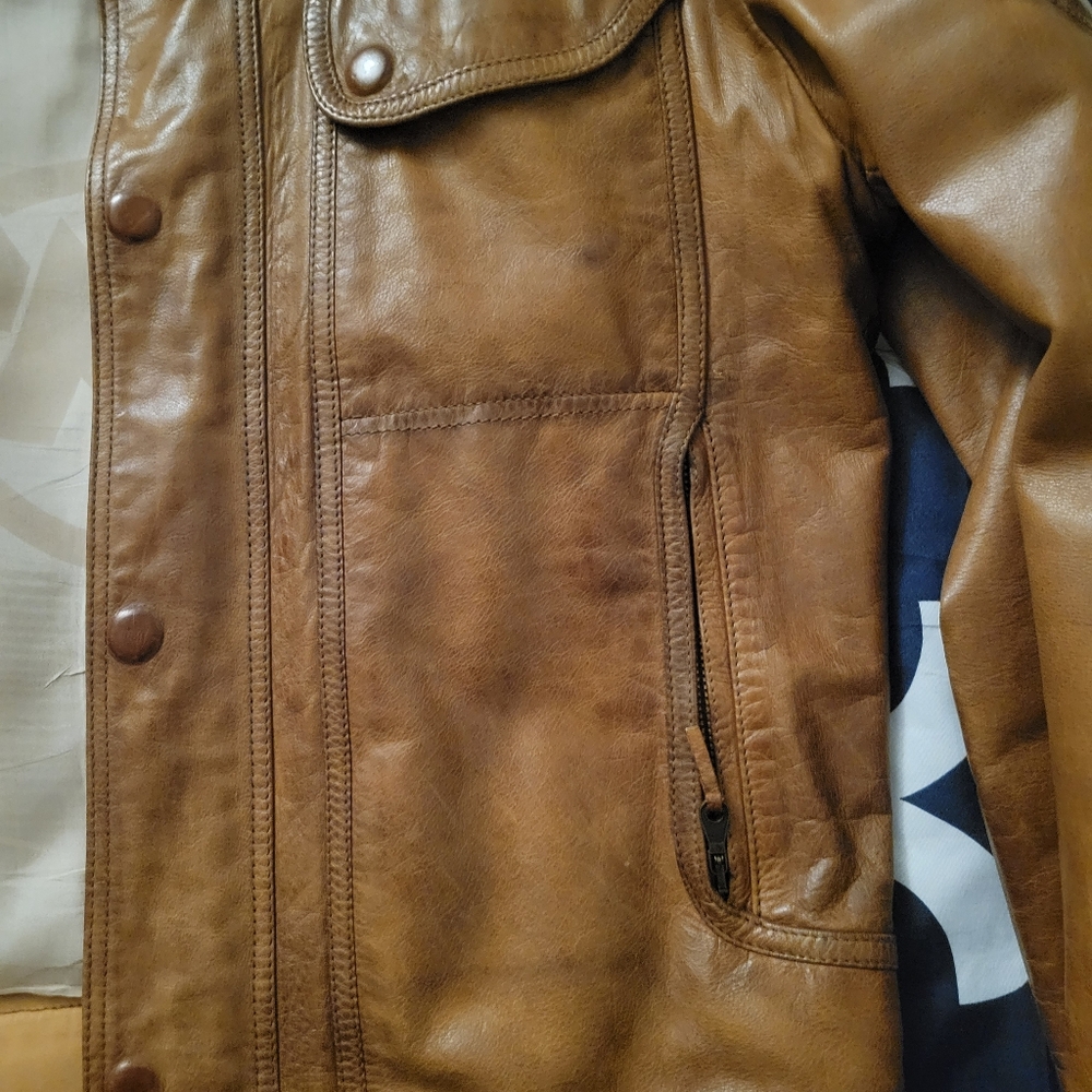 Matchless Leather Jacket - "Arnold" Style, Men's Size Medium, Brown Leath